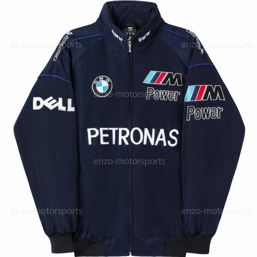 BMW x SAUBER F1 Vintage Authentic Racing Jacket – NAVY BLUE – ENZO ...